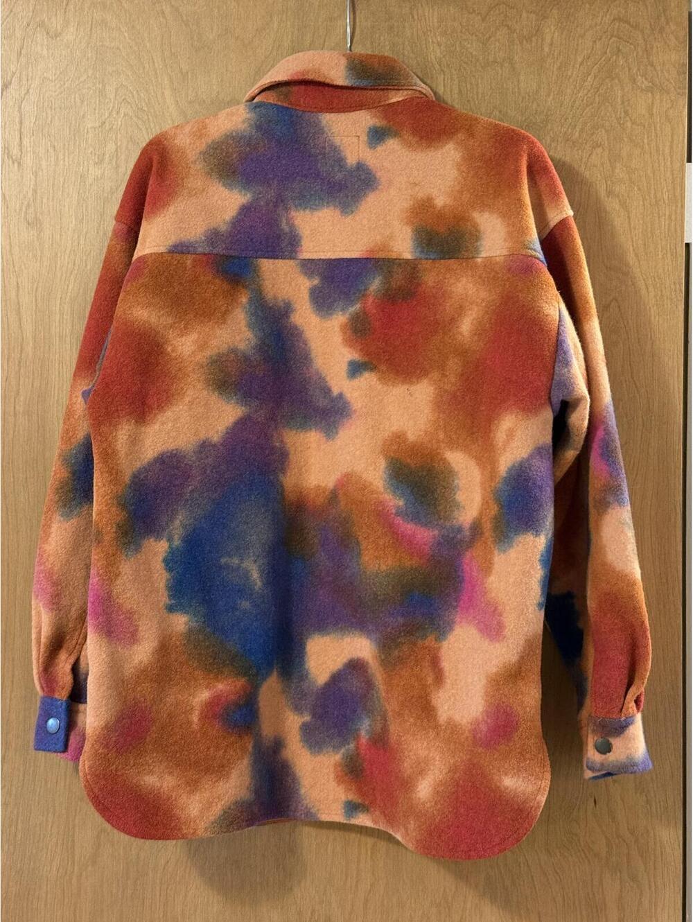Wild Fable Multicolor Tie-Dye Fleece Shacket Size M Good Used Condition - Picture 2 of 8
